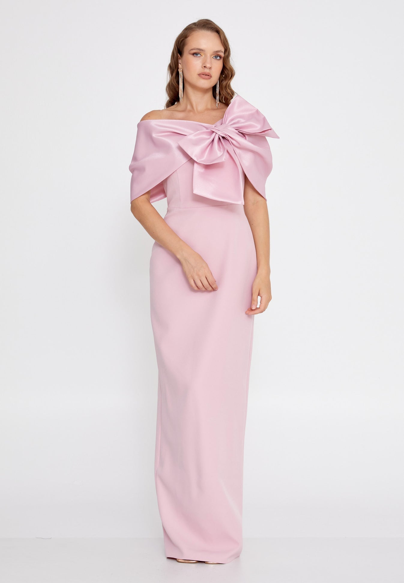 Pink Lina Dress - Pink luxury evening dress by Riviera Couture
