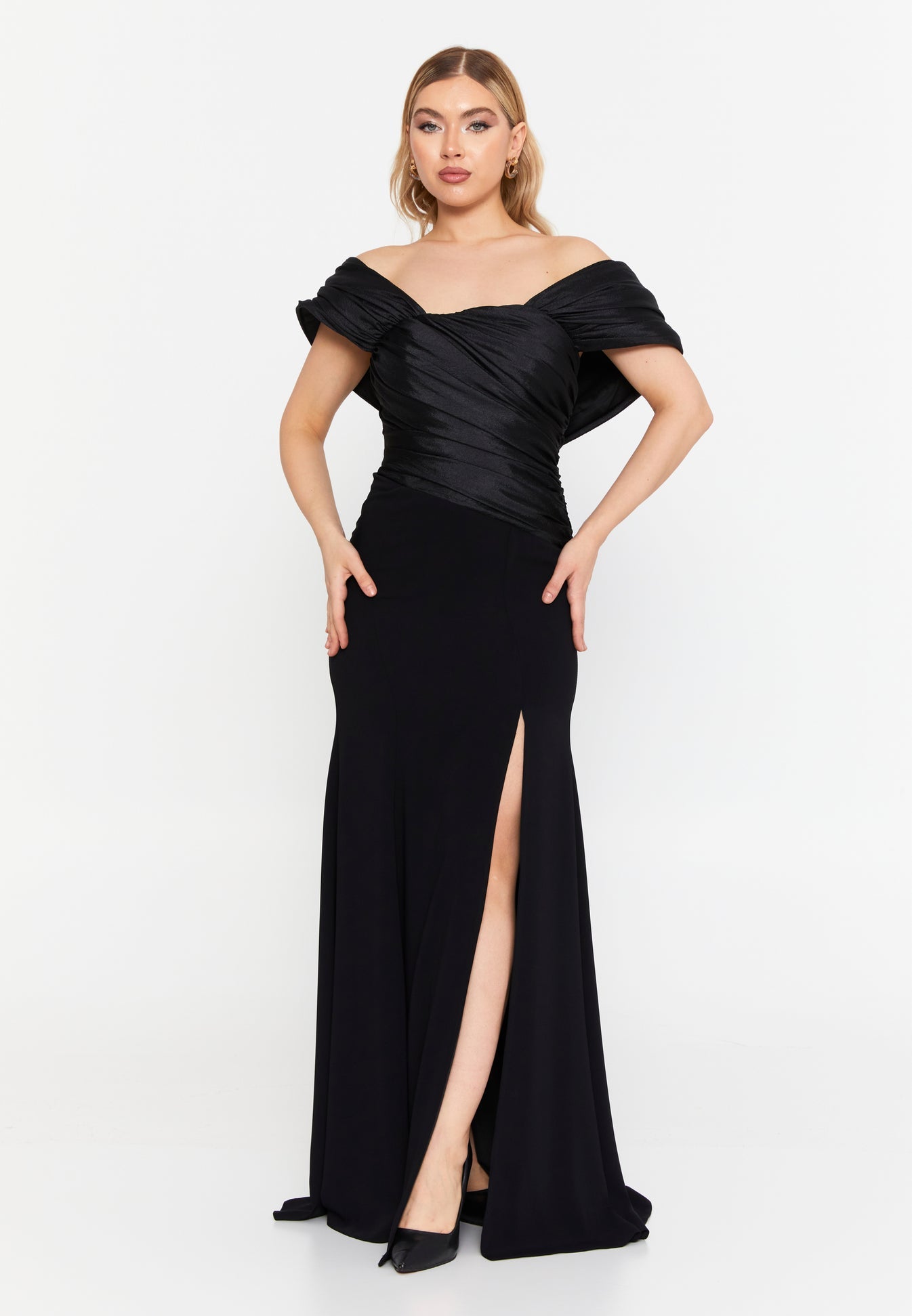 Black Mira Dress - Black luxury evening dress by Riviera Couture