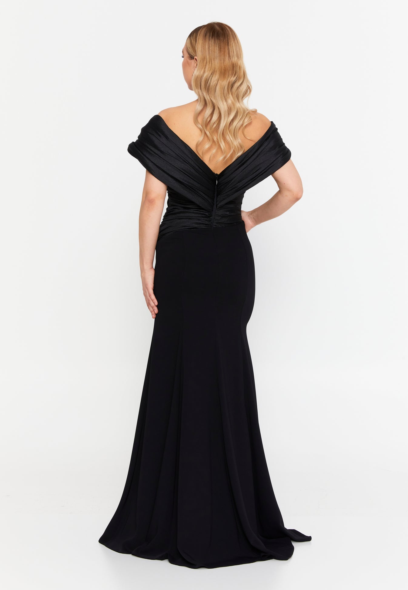Black Mira Dress - Black luxury evening dress by Riviera Couture