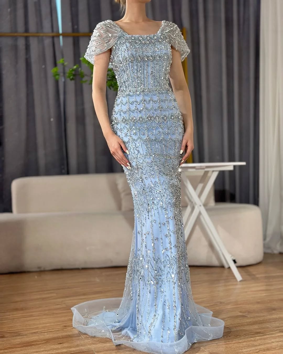 Blue 3 Way Gown - 4 colors available luxury evening dress by Riviera Couture