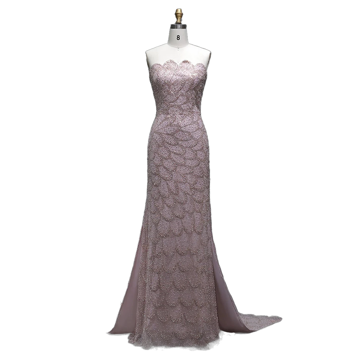 The Zumurrud in pink – strapless mermaid evening gown | Riviera Couture