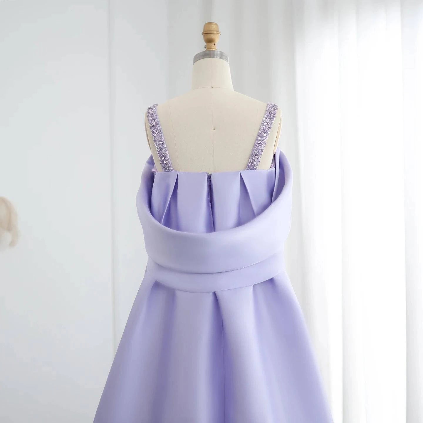 Lilac Evening Dress with Cape - Riviera Couture