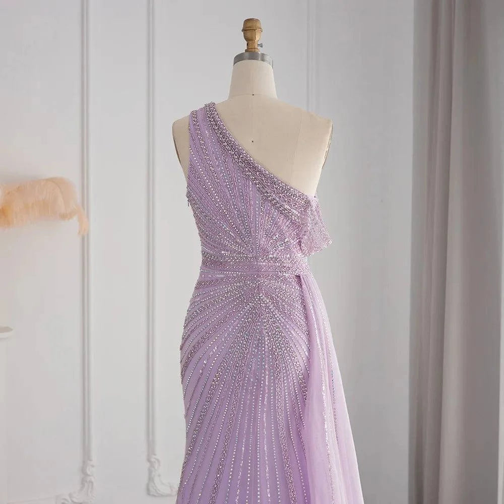 One Shoulder Mermaid Evening Dress - Riviera Couture