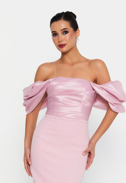 Pink Dana Dress - Pink luxury evening dress by Riviera Couture