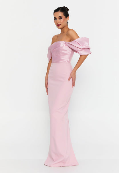 Pink Dana Dress - Pink luxury evening dress by Riviera Couture