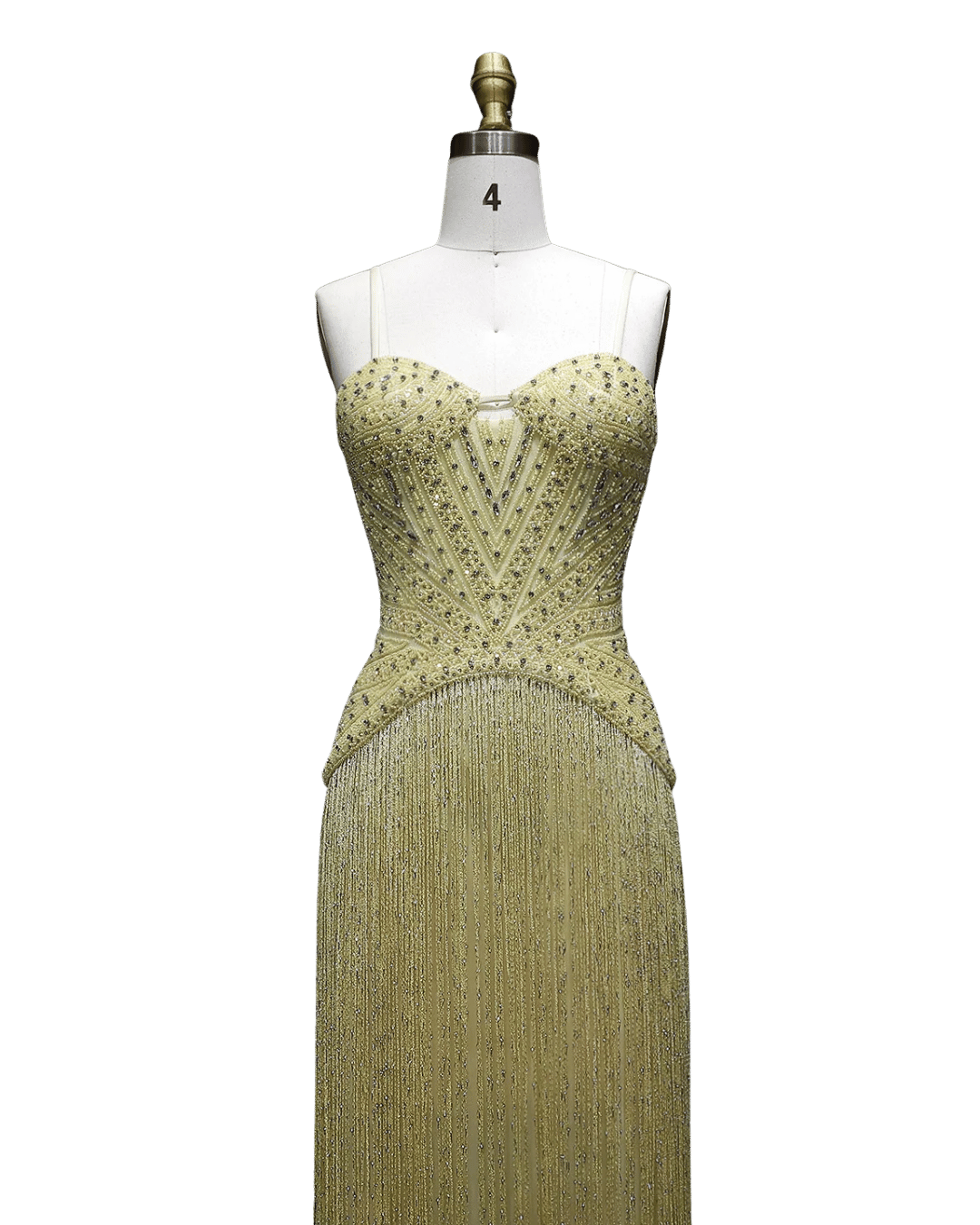 RC170 — The Aisha | Crystal Tassel Beaded Evening Gown — Luxury GCC Formal 2026