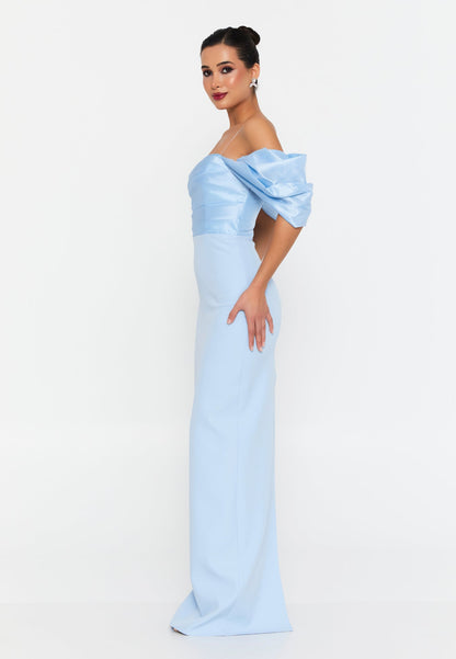 Baby Blue Dana Dress - Baby Blue luxury evening dress by Riviera Couture