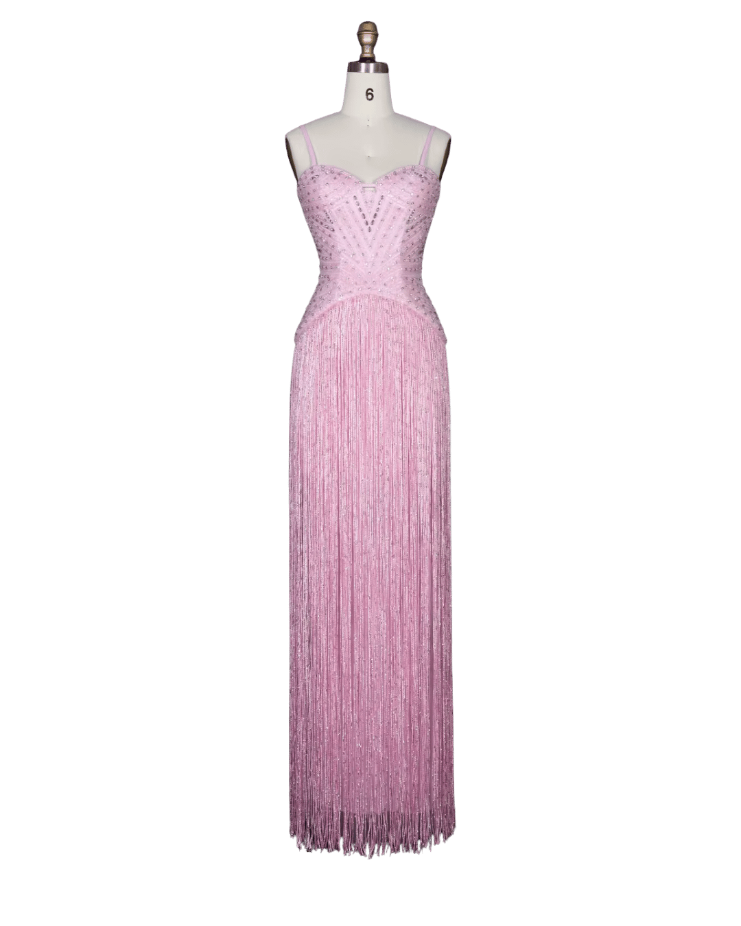 RC170 — The Aisha | Crystal Tassel Beaded Evening Gown — Luxury GCC Formal 2026
