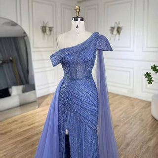 Blue Off ShoulderGown - RC204 - Riviera Couture