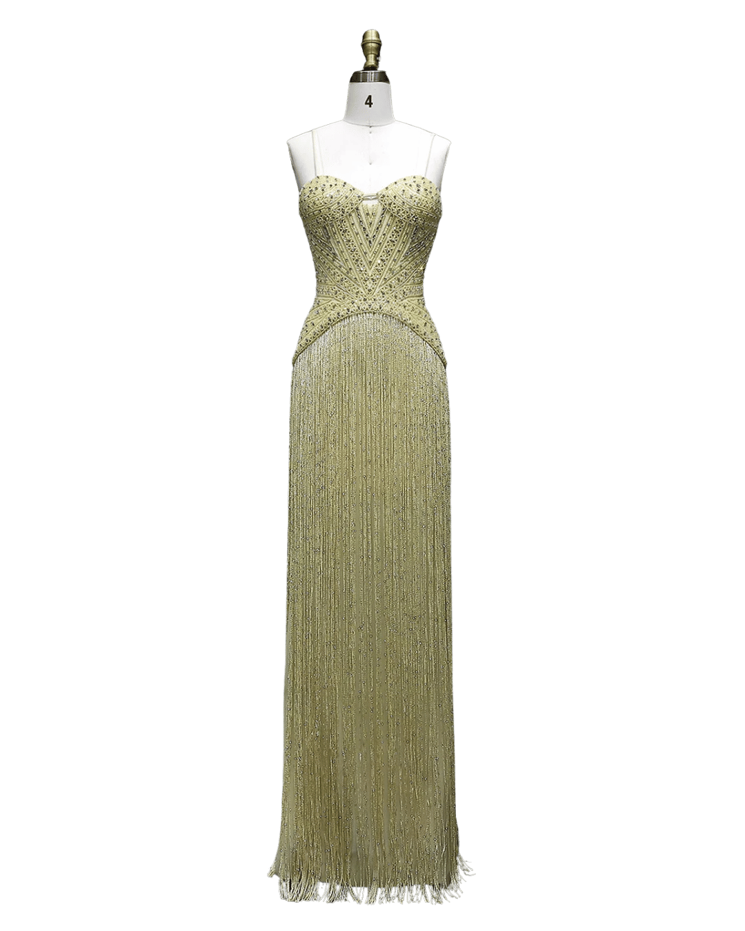RC170 — The Aisha | Crystal Tassel Beaded Evening Gown — Luxury GCC Formal 2026