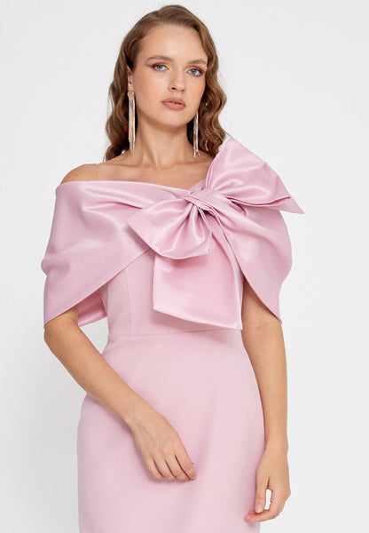 Pink Lina Dress - Pink luxury evening dress by Riviera Couture