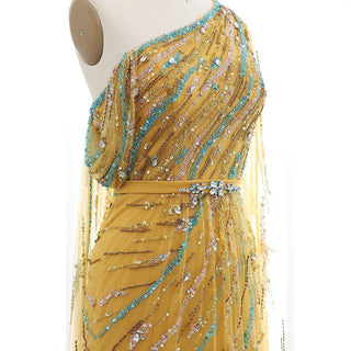 Yellow Multicolor Gown - Riviera Couture