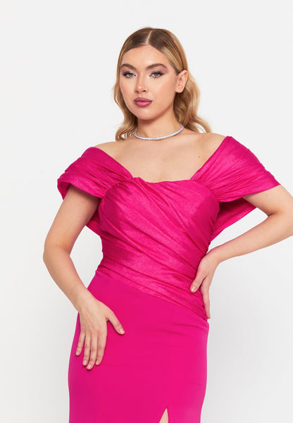 Fuchsia Mira Dress - Fuschia luxury evening dress by Riviera Couture