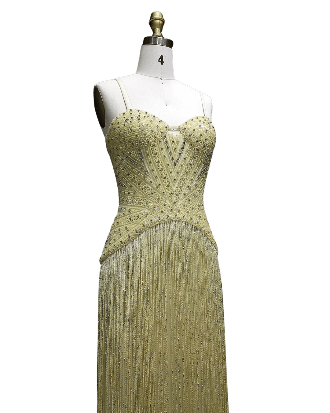 RC170 — The Aisha | Crystal Tassel Beaded Evening Gown — Luxury GCC Formal 2026