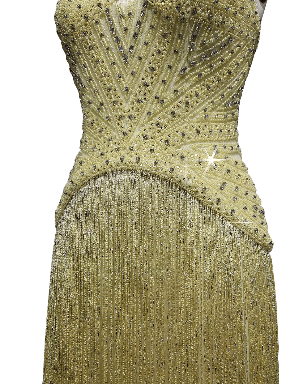 RC170 — The Aisha | Crystal Tassel Beaded Evening Gown — Luxury GCC Formal 2026