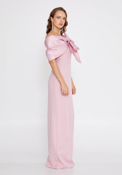 Pink Lina Dress - Pink luxury evening dress by Riviera Couture