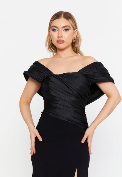 Black Mira Dress - Black luxury evening dress by Riviera Couture