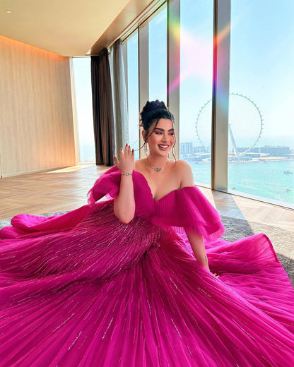 Off Shoulder Gown - Riviera Couture