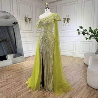 Lime Green Gown - RC201 - Riviera Couture