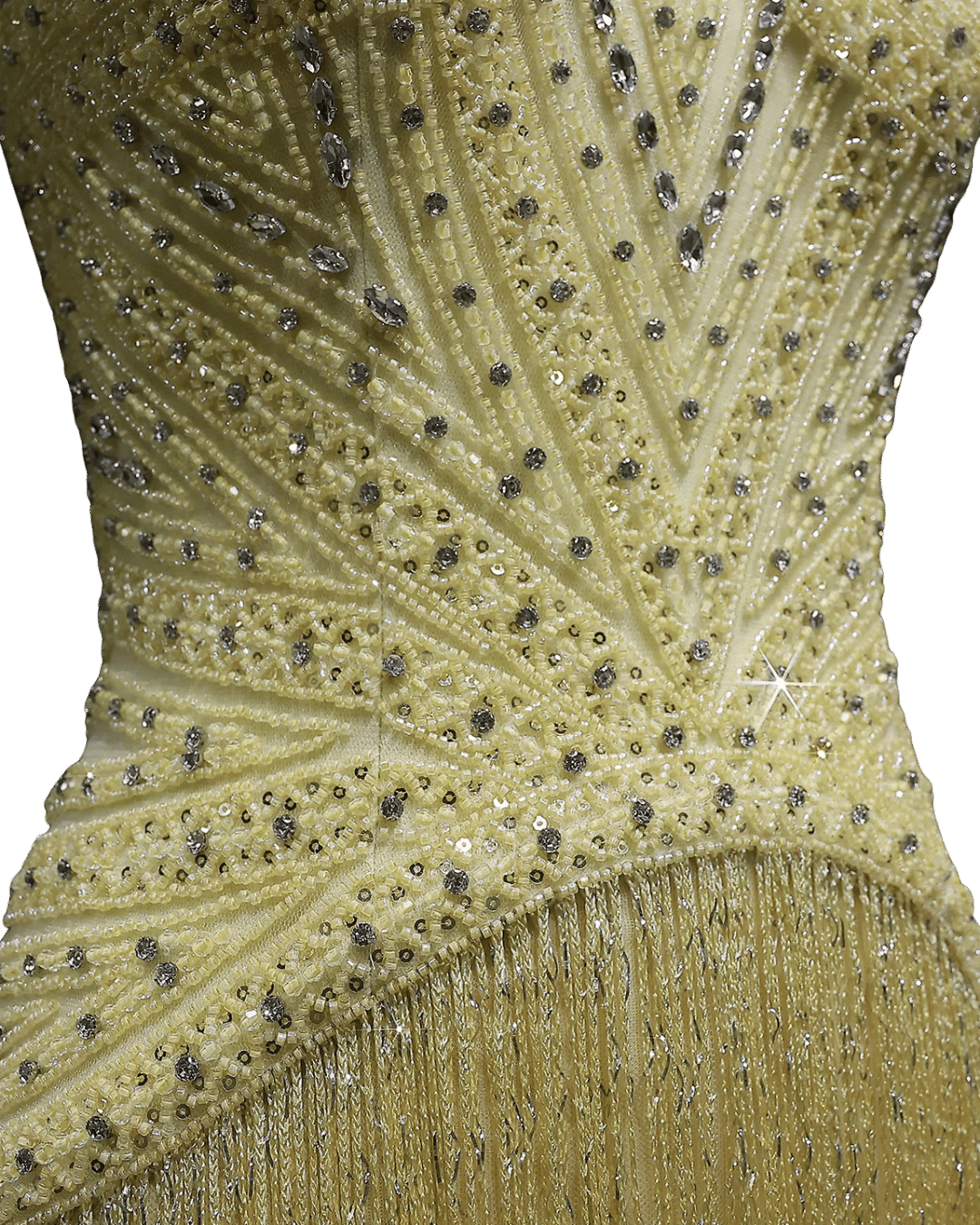 RC170 — The Aisha | Crystal Tassel Beaded Evening Gown — Luxury GCC Formal 2026
