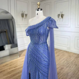 Blue Off ShoulderGown - RC204 - Riviera Couture