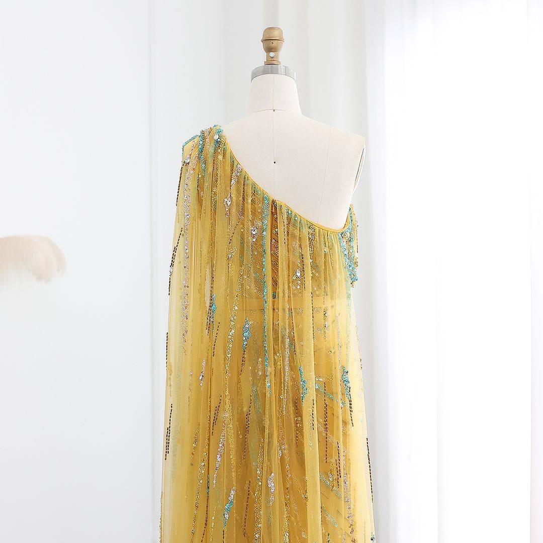 Yellow Multicolor Gown - Riviera Couture