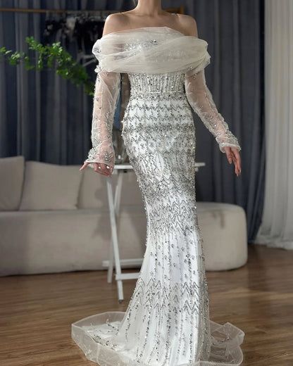 White 3 Way Gown - 4 colors available luxury evening dress by Riviera Couture