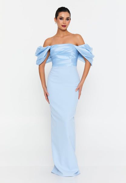 Baby Blue Dana Dress - Baby Blue luxury evening dress by Riviera Couture