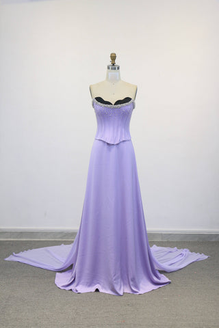 Lilac Two Pieces Evening Dress - Riviera Couture