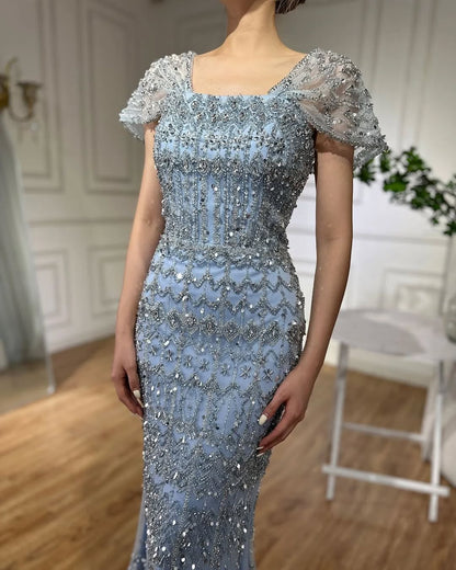 Blue 3 Way Gown - 4 colors available luxury evening dress by Riviera Couture