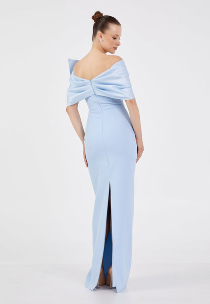 Baby Blue Lina Dress - Baby Blue luxury evening dress by Riviera Couture