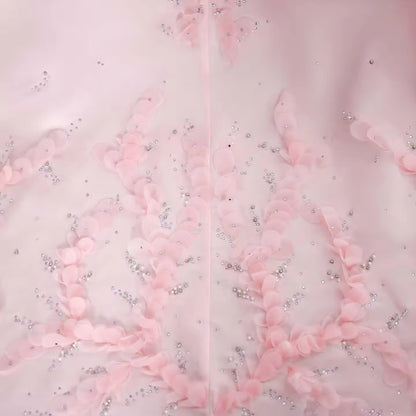 Baby Pink Baby Pink Strapless Gown with Train luxury evening dress by Riviera Couture
