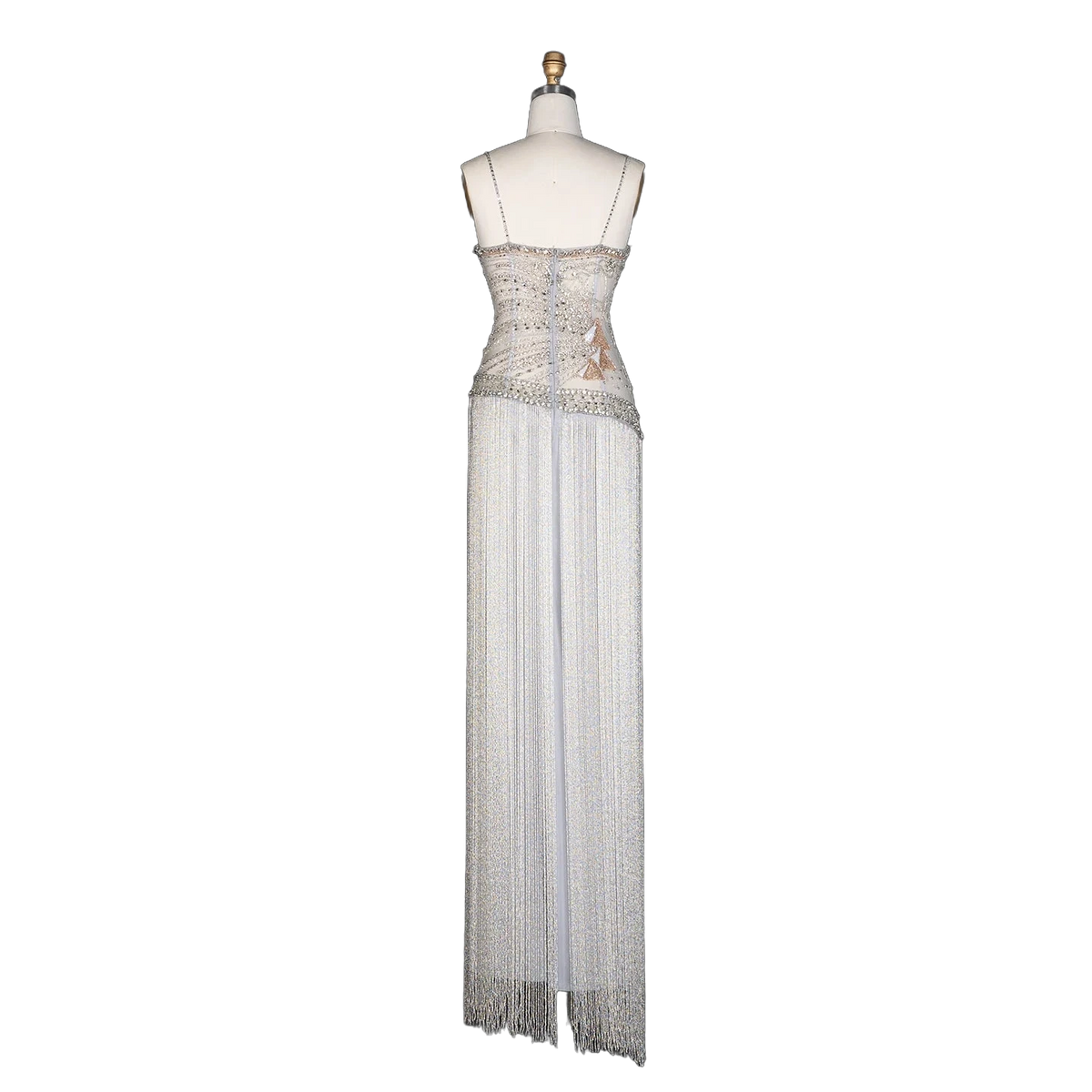 The Fayrouz – aqua beaded tassel mermaid evening gown | Riviera Couture