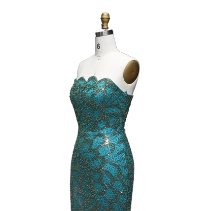 The Zumurrud – strapless mermaid evening gown | Riviera Couture