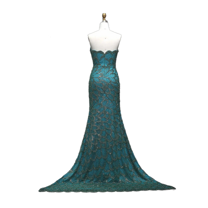 The Zumurrud – strapless mermaid evening gown | Riviera Couture