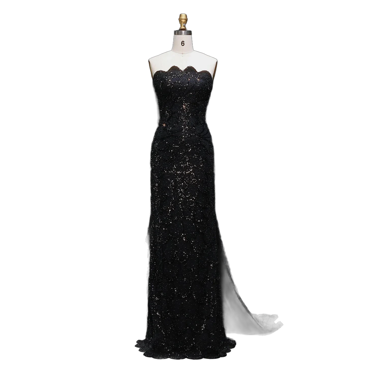 The Zumurrud in black – strapless mermaid evening gown | Riviera Couture