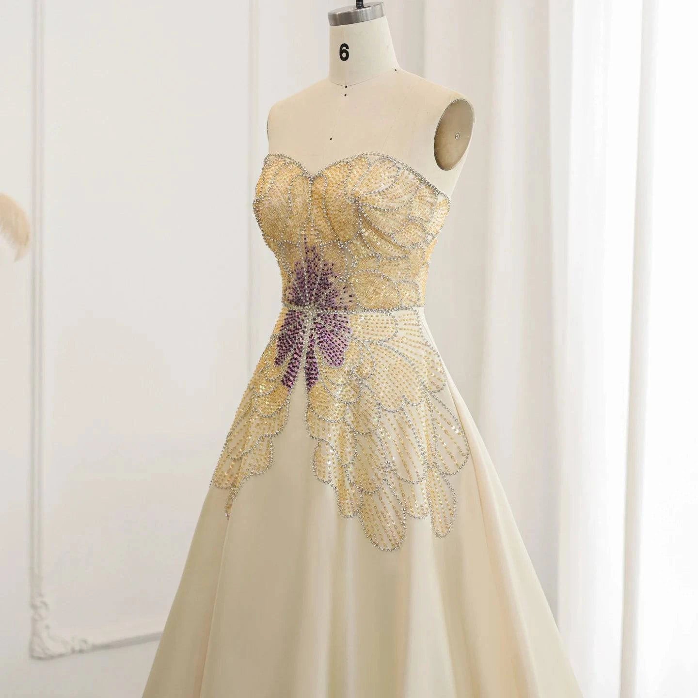 Beaded Butterfly Gown - RC09 - Riviera Couture