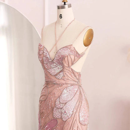 Spaghetti Straps Gown - Riviera Couture