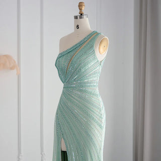 One Shoulder Mermaid Evening Dress - Riviera Couture