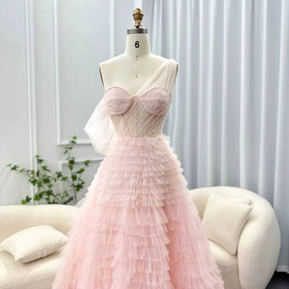 Ombre Pink Lilac Evening Dress - Riviera Couture