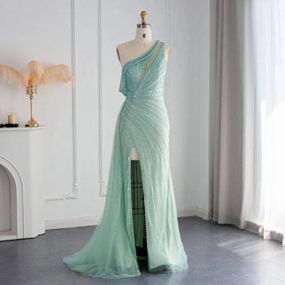 One Shoulder Mermaid Evening Dress - Riviera Couture