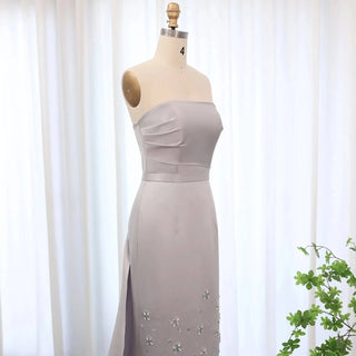 Crystal Gray Evening Dress - RC34 - Riviera Couture