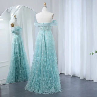 Aqua Turquoise Evening Dress - RC07 - Riviera Couture