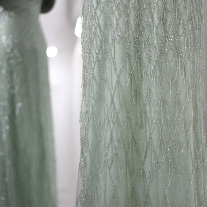 Tassel Midi Off Shoulder Gown - Riviera Couture