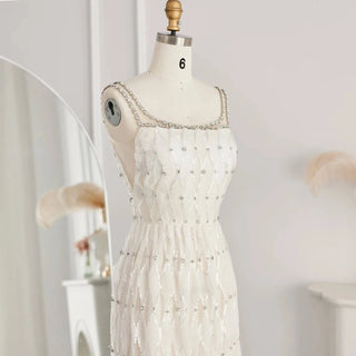 Luxury Crystal White Evening Dress - Riviera Couture