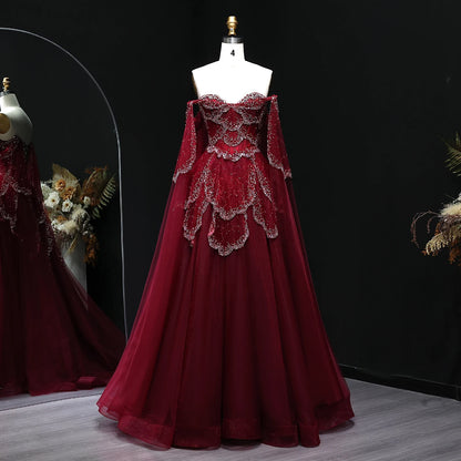 pink Sage Green Sweetheart Evening Gown with Cape Sleeves — GCC Formal — Riviera Couture GCC Luxury Evening Gown