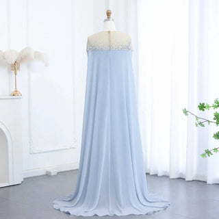 Crystal Baby Blue Evening Dress - Riviera Couture