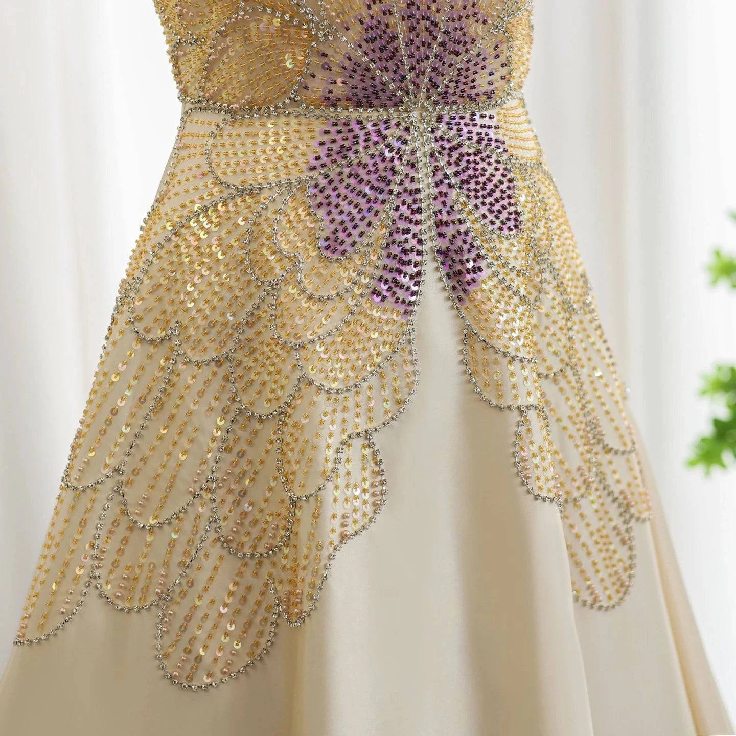 Beaded Butterfly Gown - RC09 - Riviera Couture