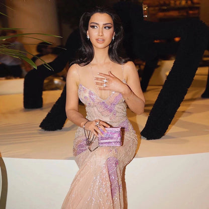 Spaghetti Straps Gown - Riviera Couture