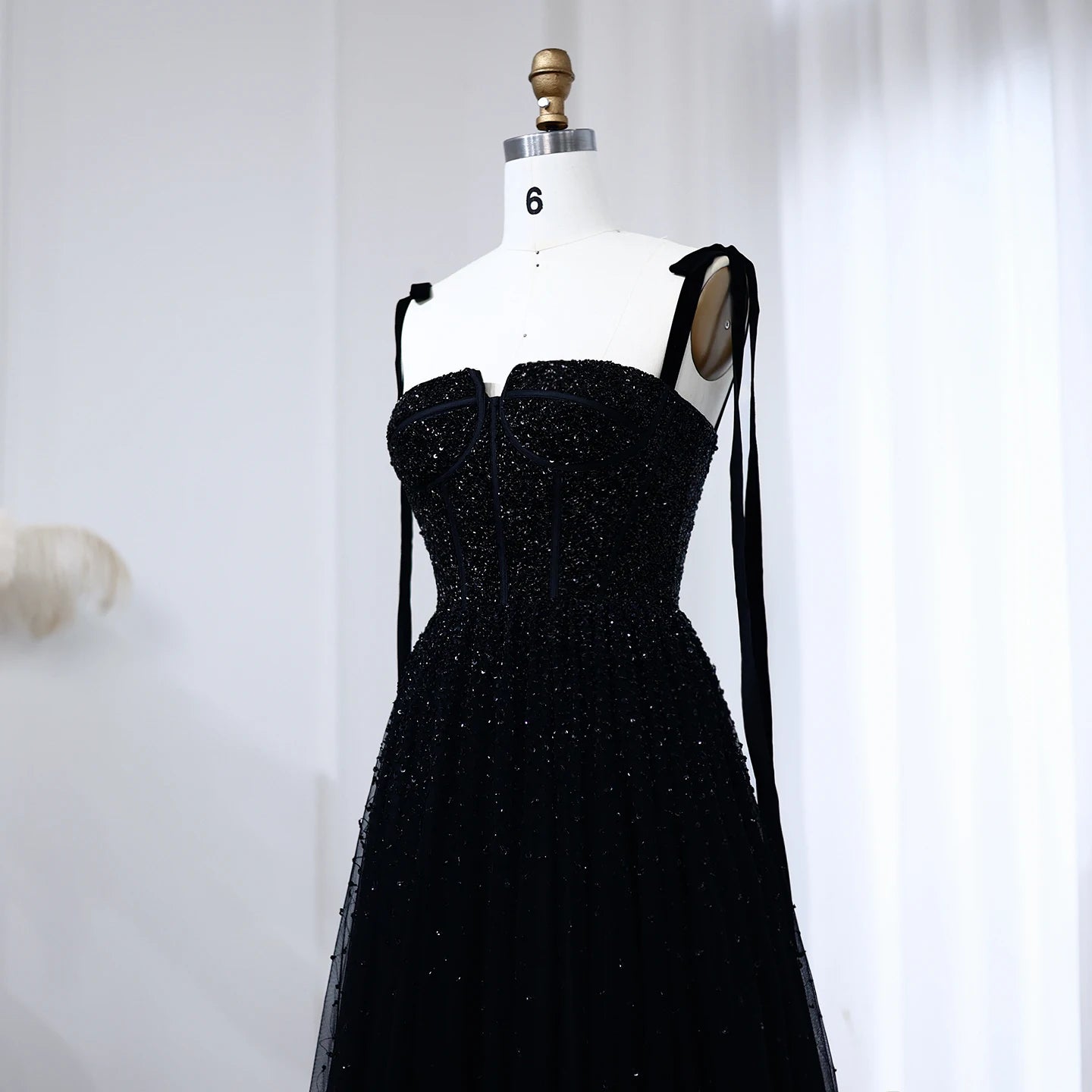 Burgundy Wine Red and Blush Pink Beaded Evening Gown with Straps — Dubai — Riviera Couture GCC Luxury Evening Gown